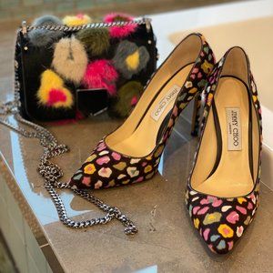 BUNDLE Jimmy Choo London Calfskin Pumps & Handbag